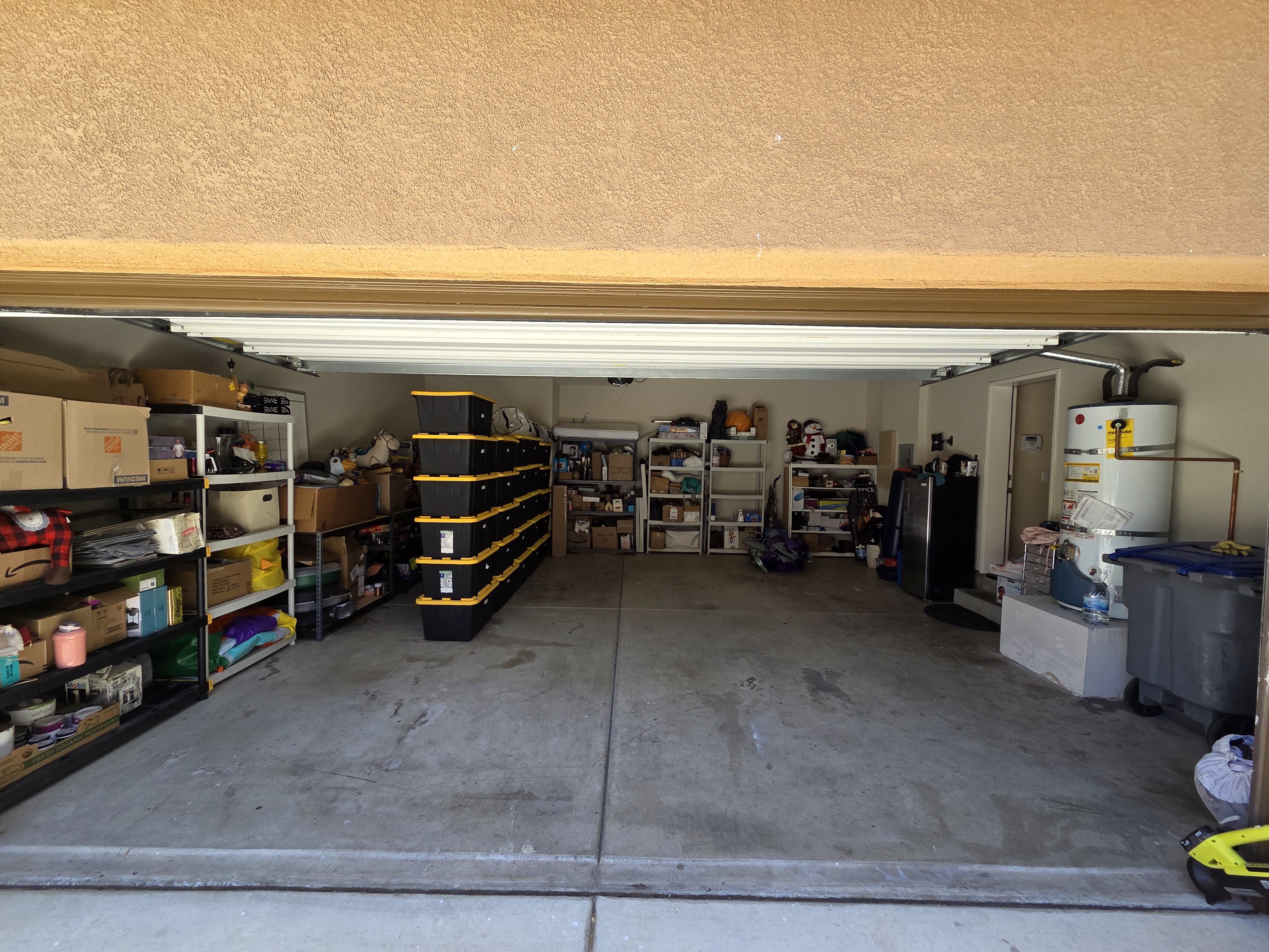 Clean organized garage after service